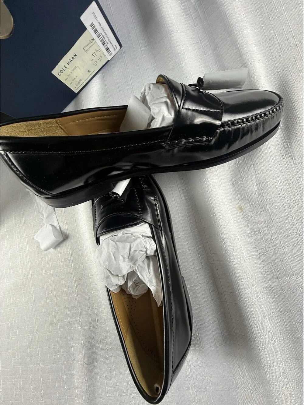Cole Haan Pinch Tassel Loafers Men’s 11.5 D Black Leather Dress Shoes 03506